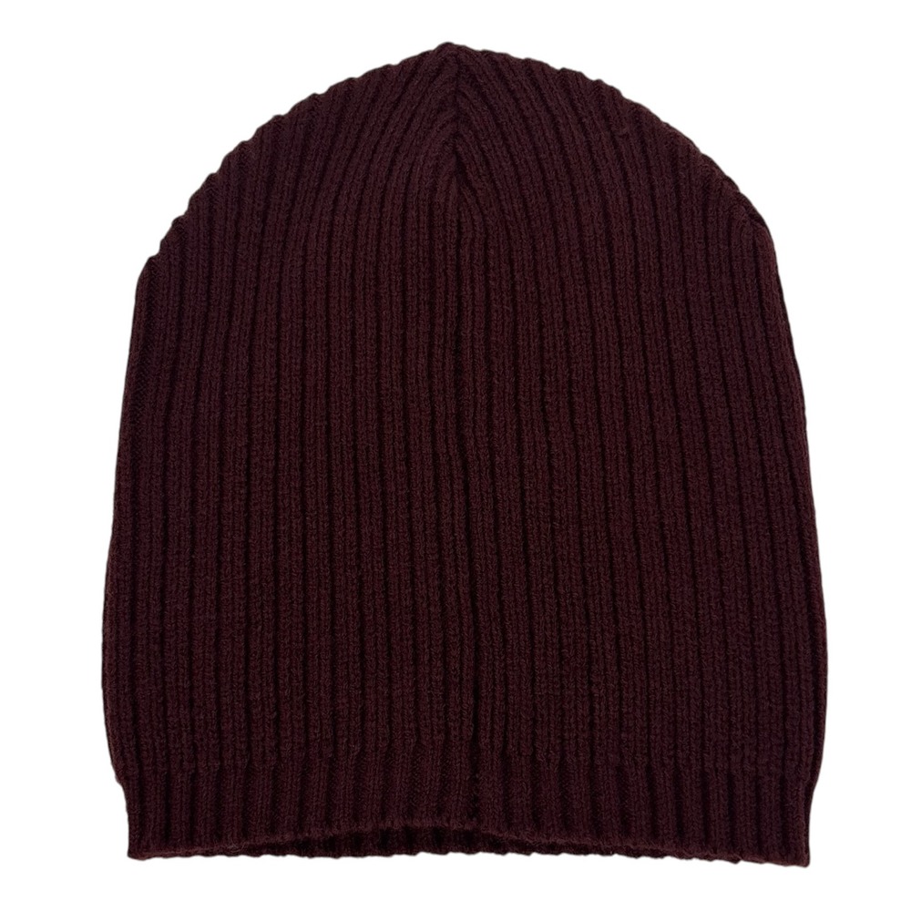 Cotton On Burgundy Rib Knit Beanie Hat Slouchy Acrylic‎ Winter Unisex OSFA